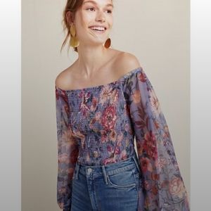 Anthropologie Rouen Floral Top